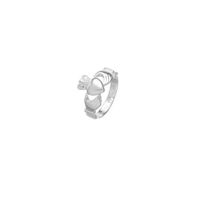 Grá Collection Plain Claddagh Mens Ring Sterling Silver